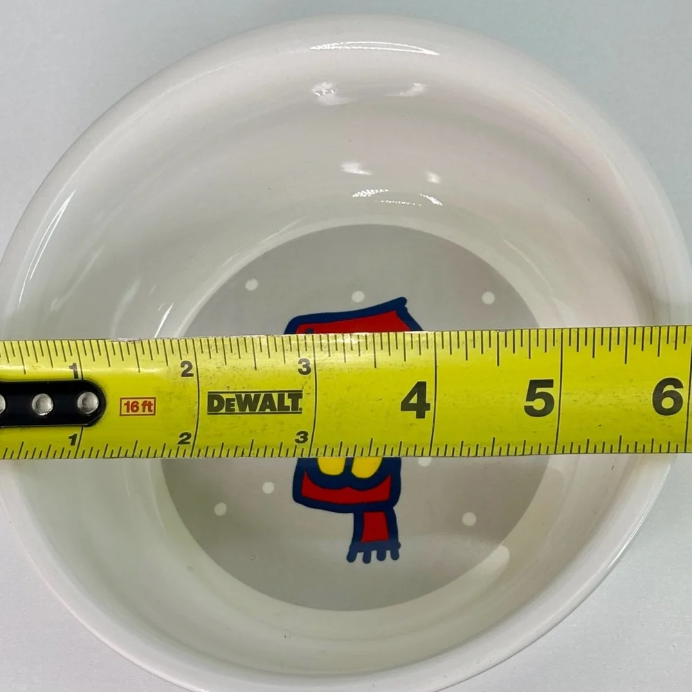 DOG BOWL LIFE is GOOD Santa Hat & Scarf Christmas Yellow Ceramic 6